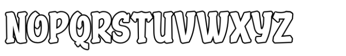 Abutcin Outline Font UPPERCASE