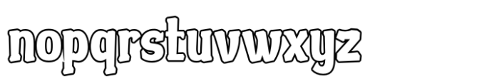 Abutcin Outline Font LOWERCASE