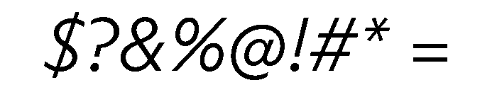 ABCArizonaSans LightItalic Font OTHER CHARS