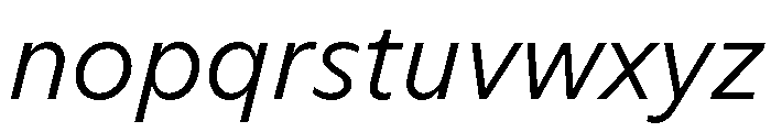 ABCArizonaSans LightItalic Font LOWERCASE