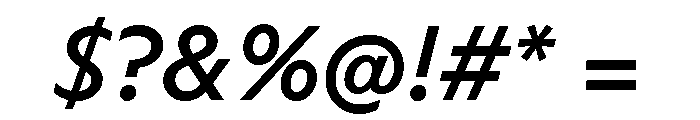 ABCArizonaSans MediumItalic Font OTHER CHARS
