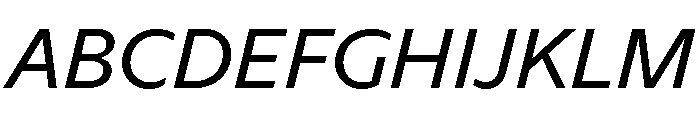 ABCArizonaSans RegularItalic Font UPPERCASE