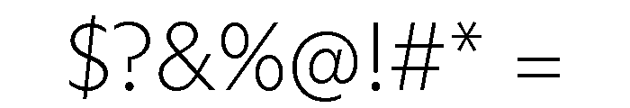 ABCArizonaSans Thin Font OTHER CHARS