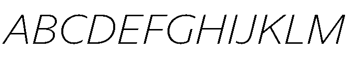 ABCArizonaSans ThinItalic Font UPPERCASE