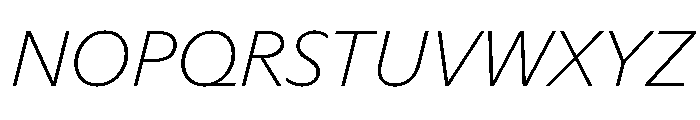 ABCArizonaSans ThinItalic Font UPPERCASE