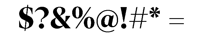 ABCArizonaSerif Bold Font OTHER CHARS
