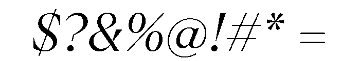 ABCArizonaSerif LightItalic Font OTHER CHARS