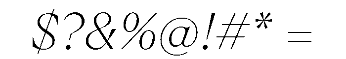 ABCArizonaSerif ThinItalic Font OTHER CHARS