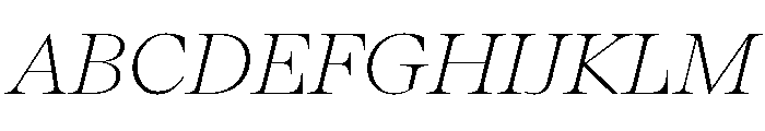 ABCArizonaSerif ThinItalic Font UPPERCASE