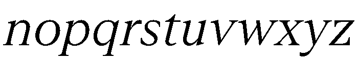 ABCArizonaText LightItalic Font LOWERCASE