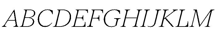 ABCArizonaText ThinItalic Font UPPERCASE
