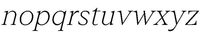 ABCArizonaText ThinItalic Font LOWERCASE