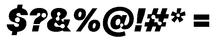 ABCCamera BlackItalic Font OTHER CHARS