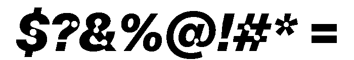 ABCCamera HeavyItalic Font OTHER CHARS