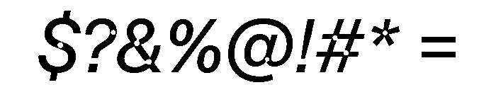 ABCCamera RegularItalic Font OTHER CHARS