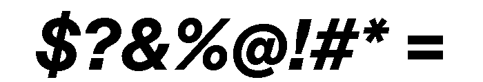 ABCDiatype HeavyItalic Font OTHER CHARS