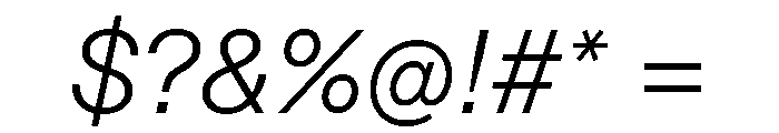 ABCDiatype LightItalic Font OTHER CHARS