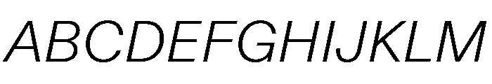 ABCDiatype LightItalic Font UPPERCASE