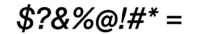 ABCDiatype MediumItalic Font OTHER CHARS