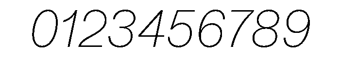 ABCDiatype ThinItalic Font OTHER CHARS
