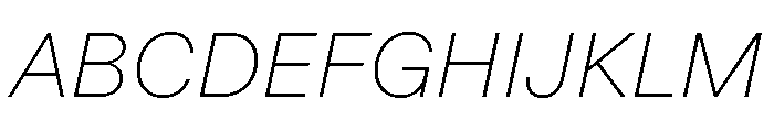 ABCDiatype ThinItalic Font UPPERCASE