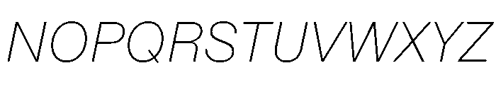 ABCDiatype ThinItalic Font UPPERCASE