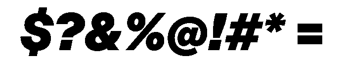 ABCDiatype UltraItalic Font OTHER CHARS