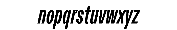 ABCDiatypeCompressed BoldItalic Font LOWERCASE