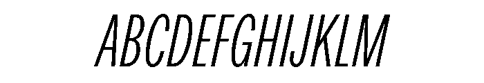 ABCDiatypeCompressed LightItalic Font UPPERCASE