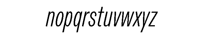 ABCDiatypeCompressed LightItalic Font LOWERCASE