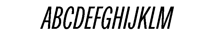 ABCDiatypeCompressed RegularItalic Font UPPERCASE