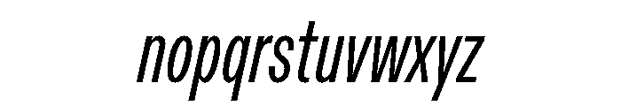 ABCDiatypeCompressed RegularItalic Font LOWERCASE