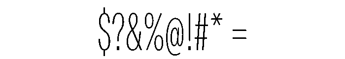 ABCDiatypeCompressed Thin Font OTHER CHARS