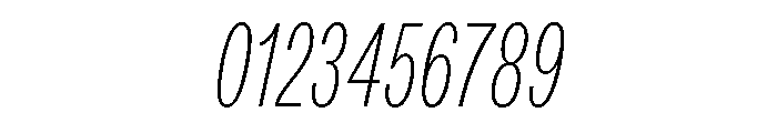 ABCDiatypeCompressed ThinItalic Font OTHER CHARS