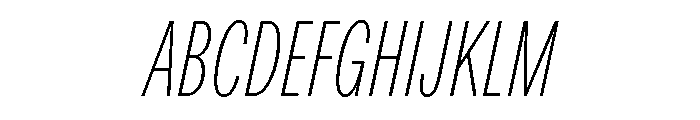 ABCDiatypeCompressed ThinItalic Font UPPERCASE