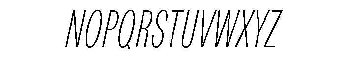 ABCDiatypeCompressed ThinItalic Font UPPERCASE