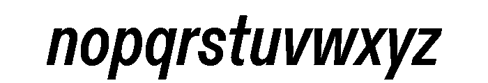 ABCDiatypeCondensed BoldItalic Font LOWERCASE
