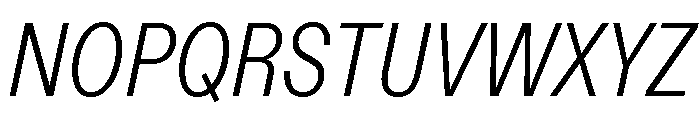 ABCDiatypeCondensed LightItalic Font UPPERCASE
