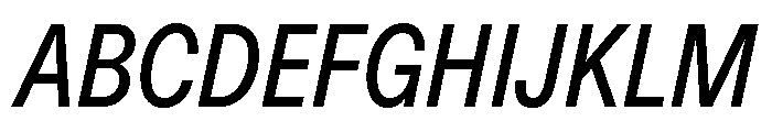 ABCDiatypeCondensed MediumItalic Font UPPERCASE