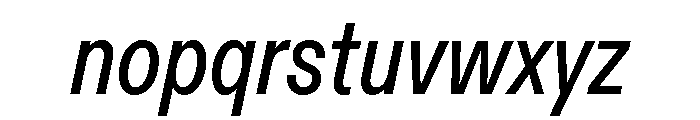 ABCDiatypeCondensed MediumItalic Font LOWERCASE