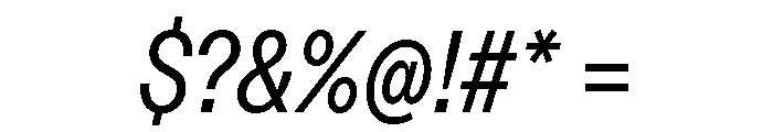 ABCDiatypeCondensed RegularItalic Font OTHER CHARS