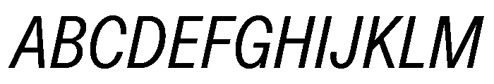 ABCDiatypeCondensed RegularItalic Font UPPERCASE