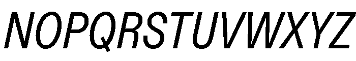 ABCDiatypeCondensed RegularItalic Font UPPERCASE