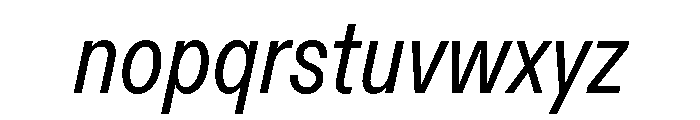ABCDiatypeCondensed RegularItalic Font LOWERCASE