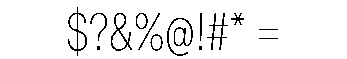 ABCDiatypeCondensed Thin Font OTHER CHARS