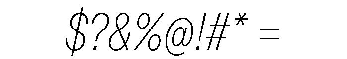 ABCDiatypeCondensed ThinItalic Font OTHER CHARS