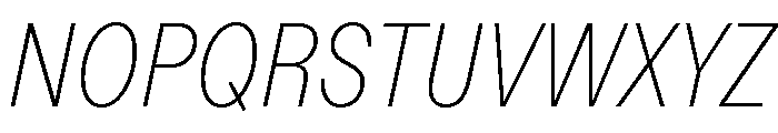 ABCDiatypeCondensed ThinItalic Font UPPERCASE