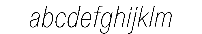 ABCDiatypeCondensed ThinItalic FONT