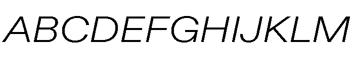 ABCDiatypeExtended LightItalic Font UPPERCASE