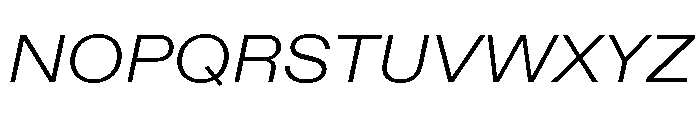 ABCDiatypeExtended LightItalic Font UPPERCASE